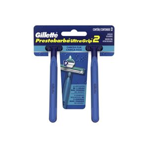 GILLETTE PRE ULTRA APARELHO BARBEAR MASCULINO ULTRAGRIP PELE SENSIVEL AZUL x 2