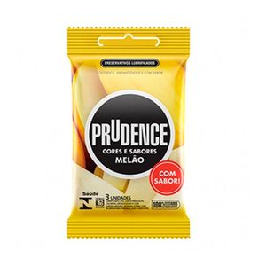 PRUDENCE COR E SAB SACHE PRESERVATIVO LUBRIFICADO MELAO x 3