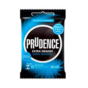 PRUDENCE UL SENSIV SACHE PRESERVATIVO LUBRIFICADO EXTRA GRANDE x 3