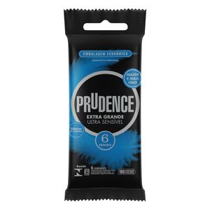 PRUDENCE UL SENSIV SACHE PRESERVATIVO LUBRIFICADO EXTRA GRANDE x 6