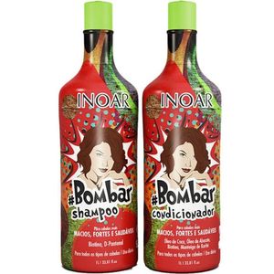 INOAR KIT SHAMPOO + CONDICIONADOR BOMBAR 1L CADA 2 L x 1