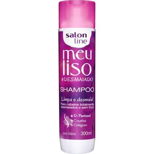 SALON LINE SHAMPOO MEU LISO DESMAIADO LIMPA E DESMAIA 300 ML x 1