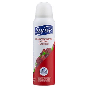SUAVE AEROSOL ANTITRANSPIRANTE 48 HORAS FRUTAS VERMELHAS E LICHIA 150 ML x 1