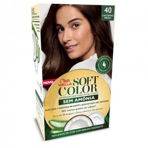 SOFT COLOR KIT TINTURA CREME CASTANHO MEDIO 40 125 G x 1