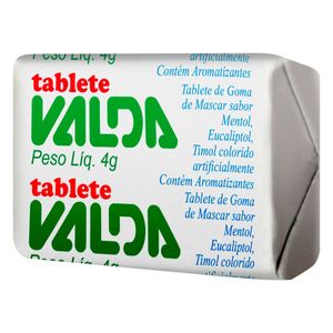 Goma De Mascar Tablete Mentol, Eucaliptol E Timol Valda 4G