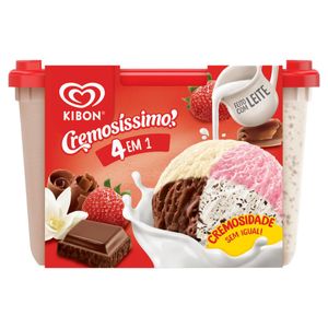 Sorvete 4 Em 1 Kibon Cremosíssimo Pote 2L