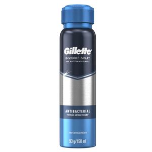 DES GILLETTE AEROSOL DESODORANTE MASCULINO ANTIBACTERIAL INVISIBLE 93 G x 1
