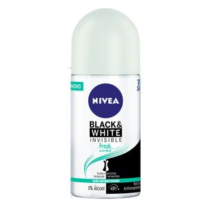 DES NIVEA I B W ROLLON BLACK E WHITE FRESH FEMININO 50 ML x 1