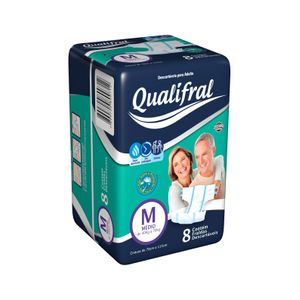 QUALIFRAL FRALDA GERIATRICA REGULAR MEDIA x 8