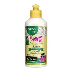 SALON LINE CREME PARA PENTEAR TO DE CACHO 5 EM 1 DE BABOSA 300 ML x 1