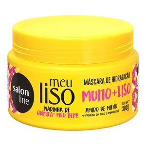 SALON LINE MASCARA CAPILAR DE HIDRATACAO MEU LISO MUITO +LISO AMIDO DE MILHO 300 G x 1