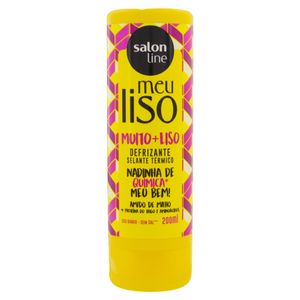SALON LINE CREME DEFRIZANTE SELANTE TERMICO MEU LISO MUITO +LISO AMIDO DE MILHO 200 ML x 1