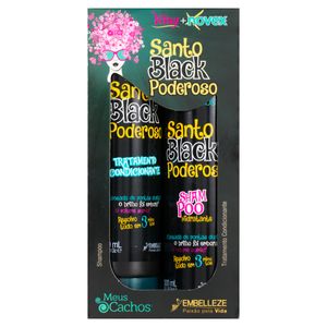 NOVEX KIT SANTO BLACK PODEROSO SHAMPOO+CONDICIONADOR 300ML CADA 600 ML x 1