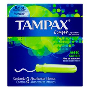 TAMPAX ABSORVENTE INTERNO COMPAK SUPER x 8