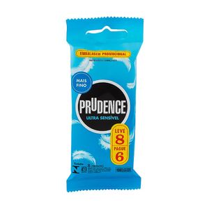 PRUDENCE UL SENSIV SACHE PRESERVATIVO LUBRIFICADO LEVE 8 PAGUE 6 x 8