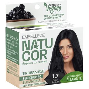 NATUCOR KIT TINTURA PO PRETO AZULADO 1.7 24 G x 1