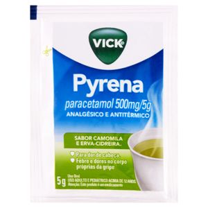 Analgésico E Antitérmico Camomila E Erva-Cidreira Vick Pyrena Envelope 5G