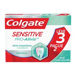 COLGATE C.D CREME DENTAL SENSITIVE PRO ALIVIO LEVE 3 PAGUE 2 50G CADA 50 G x 3