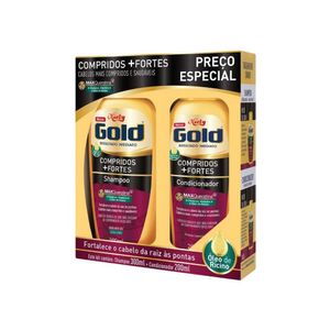 NIELY GOLD SHAMPOO KIT COMPRIDOS MAIS FORTES SHAMPOO 300ML + CONDICIONADOR 200ML 500 ML x 1