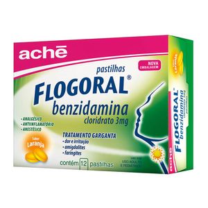 FLOGORAL PASTILHAS SABOR LARANJA 3MG x 12