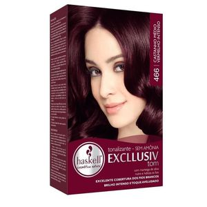 Tonalizante Haskell 466 Castanho Medio Vermelho Intenso