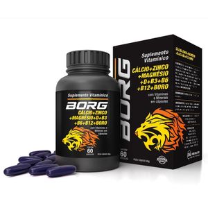 Borg Cálcio + Zinco + Magnésio + D + B3 + B6 + B12 + Boro C/ 60 Caps