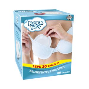 FLOCK BABY ABSORVENTE PARA SEIOS LEVE 30 PAGUE 24 x 30