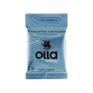 OLLA SACHE PRESERVATIVO LUBRIFICADO SENSITIVE x 3