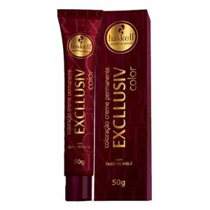 EXCLLUSIV COLOR CREME INDIVIDUAL 5.56 CASTANHO CLARO ACAJU AVERMELHADO 50 G x 1