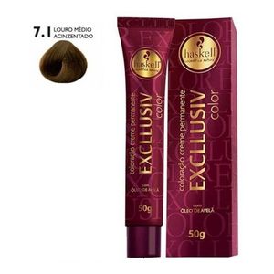 EXCLLUSIV COLOR CREME INDIVIDUAL 7.1 LOURO MEDIO ACINZENTADO 50 G x 1