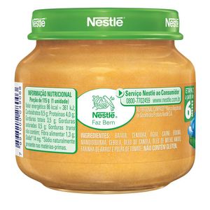 Papinha Nestlé Carne, Legumes E Mandioquinha Pote 115G