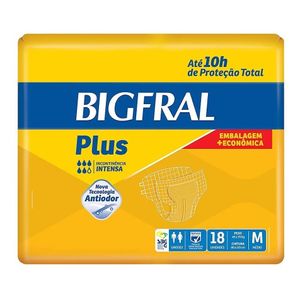 BIGFRAL PLUS FRALDA GERIATRICA PLUS TAMANHO MEDIO x 18