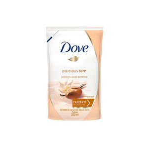 DOVE SABONETE SABONETE LIQUIDO REFIL DELICIOUS CARE KARITE E BAUNILHA 200 ML x 1