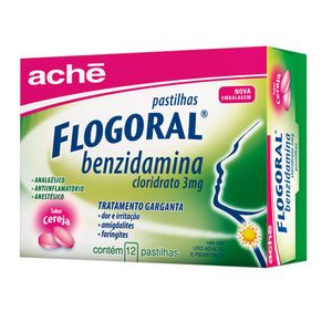 FLOGORAL PASTILHA CEREJA 3MG x 12