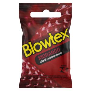 BLOWTEX SACHE PRESERVATIVO LUBRIFICADO MORANGO x 3