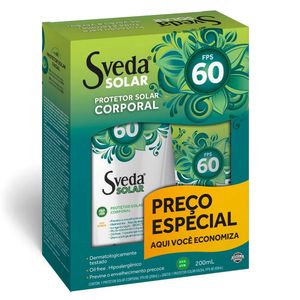 Kit Protetor Solar Sveda FPS60 Corporal 200 ml + Facial 60 ml