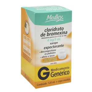 Cloridrato de Bromexina 4mg xarope 120ml