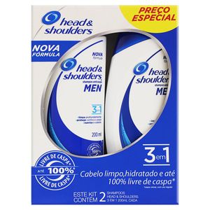 HEAD E SHOULDERS SHAMPOO MEN 3 EM 1 PRECO ESPECIAL 2 UNIDADE 200ML CADA 400 ML x 1
