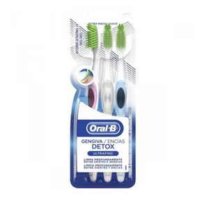 ORAL-B ESCOVA DENTAL GENGIVA DETOX ULTRAFINO x 3