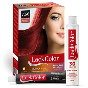 LACK COLOR KIT TINTURA CREME 7.66 LOURO MEDIO VERMELHO INTENSO x 1