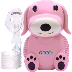 Inalador E Nebulizador G-tech Nebdog Rosa Bivolt