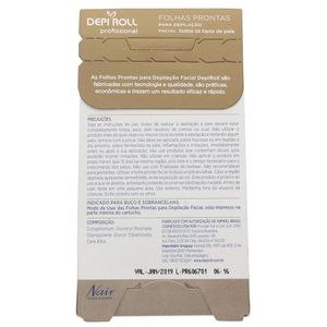 Folhas Prontas Para Depilação Facial Depi-Roll Com 16 Folhas Tradicional