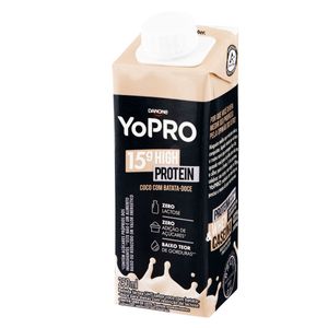 YOPRO LIQUIDO BEBIDA LACTEA 15HIGH PROTEIN COCO COM BATATA DOCE ZERO LACTOSE 250 ML x 1