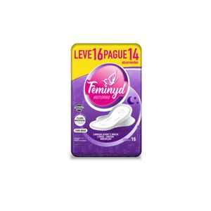 FEMINYD ABSORVENTE NOTURNO COM ABAS LEVE 16 PAGUE 14 x 16