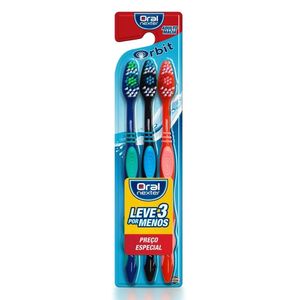 ORAL NEXTER ESCOVA DENTAL ADULTO ORBIT LEVE 3 POR MENOS x 3