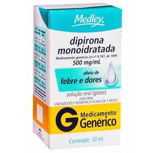 Dipirona 500mg/ml Solucao Gotas 10ml Medley