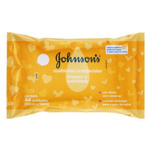 JOHNSONS BABY TOALHA UMEDECIDA LIMPEZA E SUAVIDADE x 44