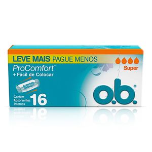 OB PRO COMFORT ABSORVENTE INTERNO SUPER LEVE MAIS PAGUE MENOS x 16