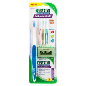 GUM KIT ESCOVA DENTAL+ ESCOVA INTERDENTAL+ CERA ORTODONTICA x 1