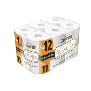 Papel Higienico Carinho Folha Dupla 12 Unidades 30 Metros